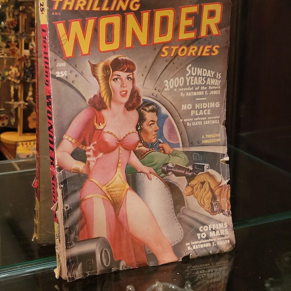 Thrilling Wonder Stories Juin 1950 Rare vintage Science Fiction Pulp Magazine