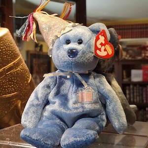 Vintage Ty Beanie Baby September Birthday Teddy Bear