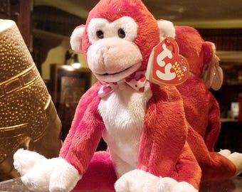 Vintage Ty Beanie Baby Valentine the Monkey