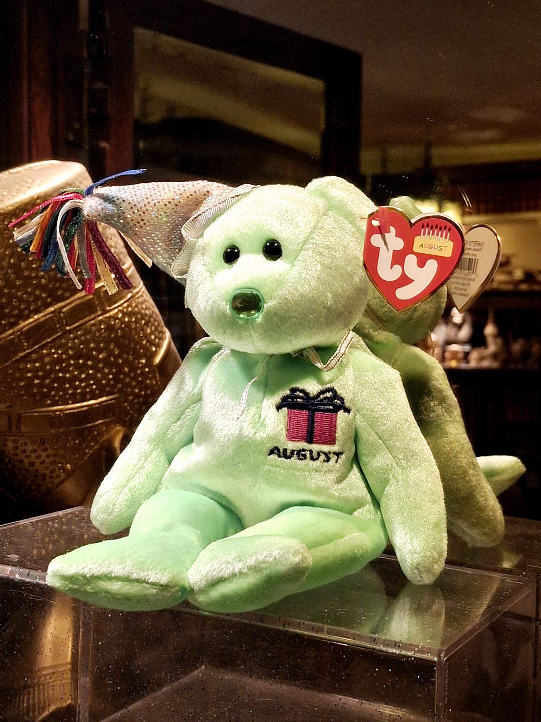Vintage Ty Beanie Baby August Birthday Teddy Bear Etsy