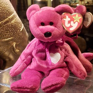 Vintage Ty Beanie Baby Valentina the Valentines Day Teddy Bear