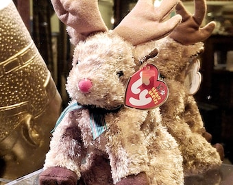 Vintage Ty Beanie Baby Rudy the Red Nosed Reindeer Christmas Plush
