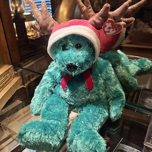 Vintage Ty Beanie Buddy 2002 Holiday Teddy Bear