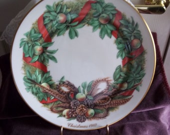 Lenox Colonial Christmas Wreath Plate 1987: Pennsylvania