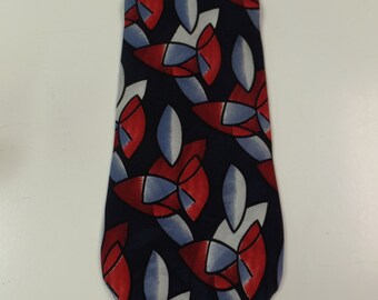 Vintage Abstract Geometric Designed Men's Silk Necktie