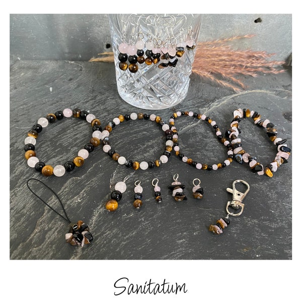 Willpower blend bead beaded stretch bracelet pendant keyring charm or earrings ~ Gemstone Crystal Healing ~ Handmade & Reiki infused