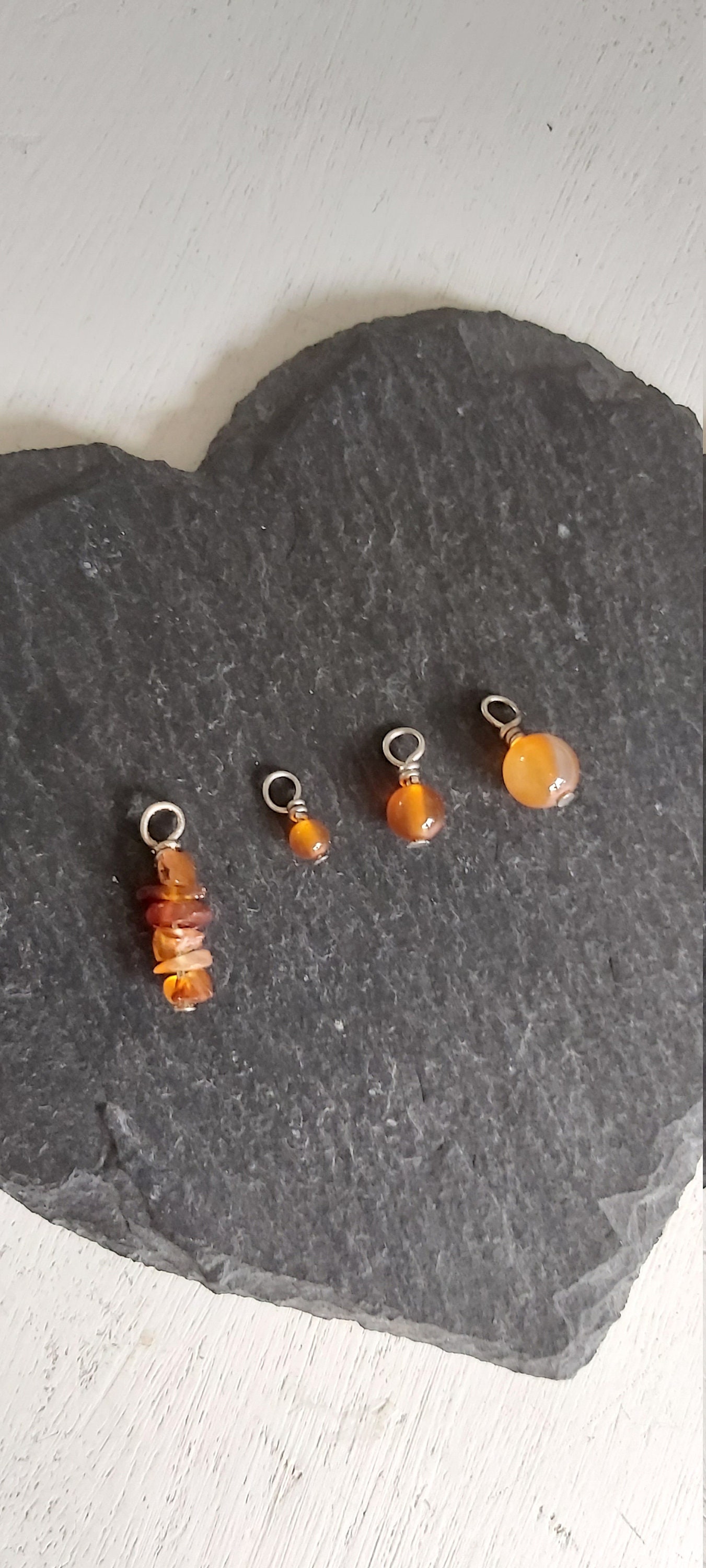 Carnelian pendant - bead size choices - gemstone crystal healing reik…