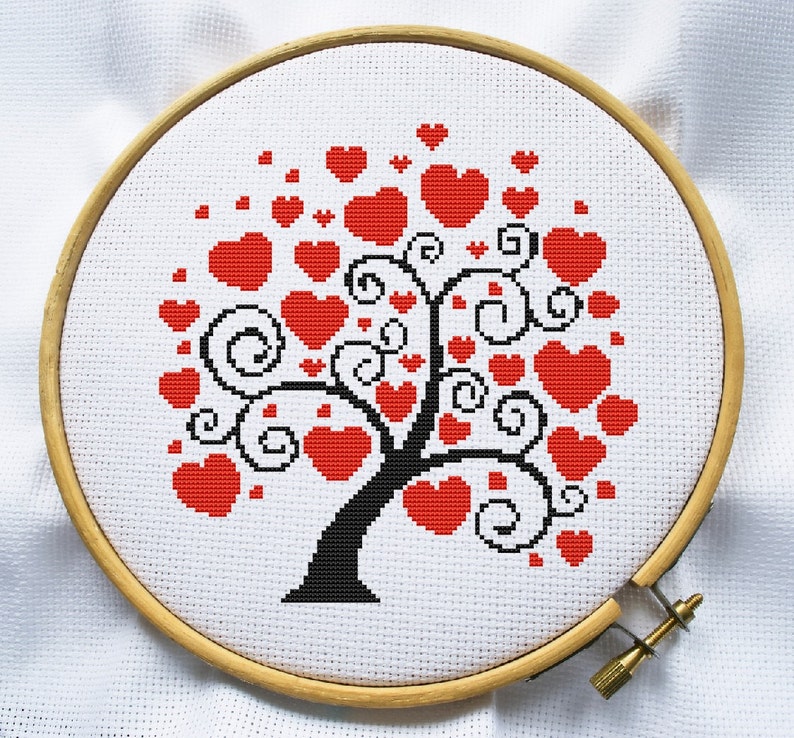Counted Cross Stitch Pattern Broderie graphique PDF I LOVE Jardin petites photos