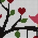 Birds on tree Counted cross stitch pattern Instant Download Birds on tree counted cross stitch pattern instant download