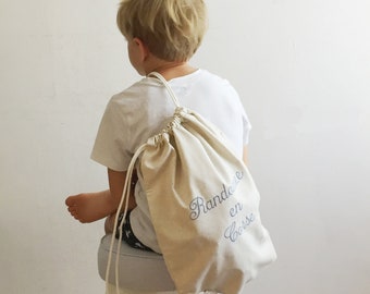 Sac à dos brodé personnalisable
