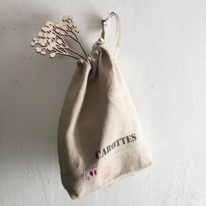 Carrot bag in linen with oekotex cotton lining
