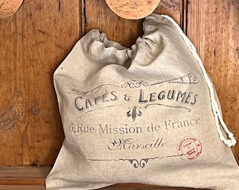 Les sacs du marché. Pur lin lavé.