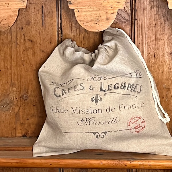 Les sacs du marché. Pur lin lavé.