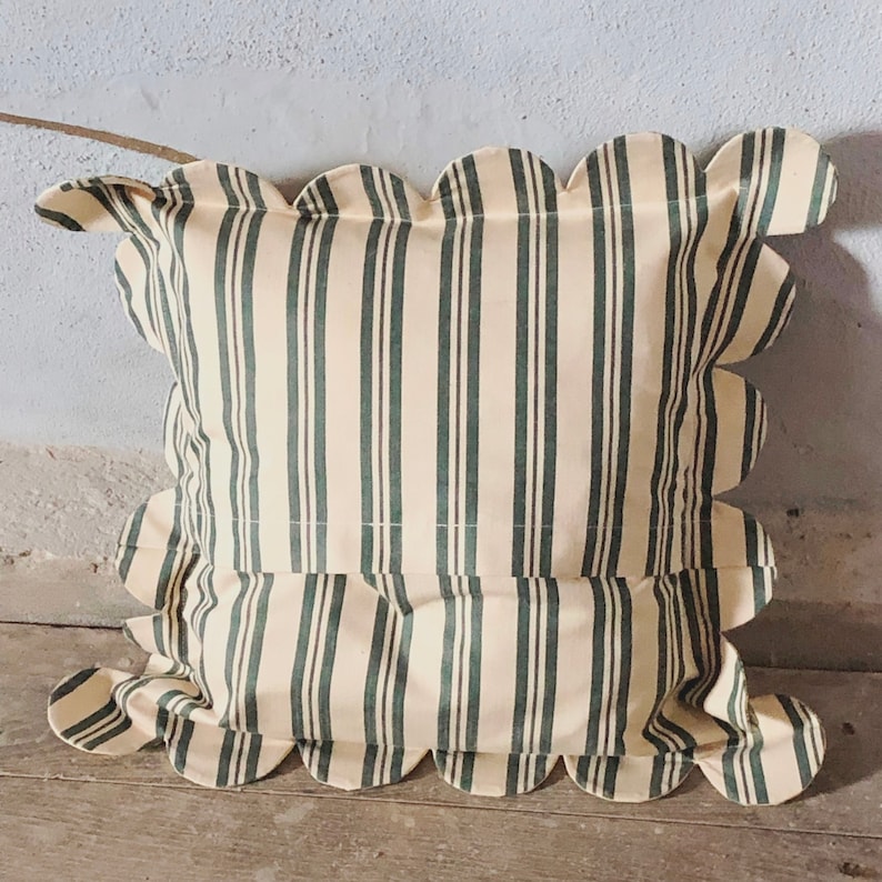 Cushion Cover French Toile De Jouy Scalloped Edges. Etsy