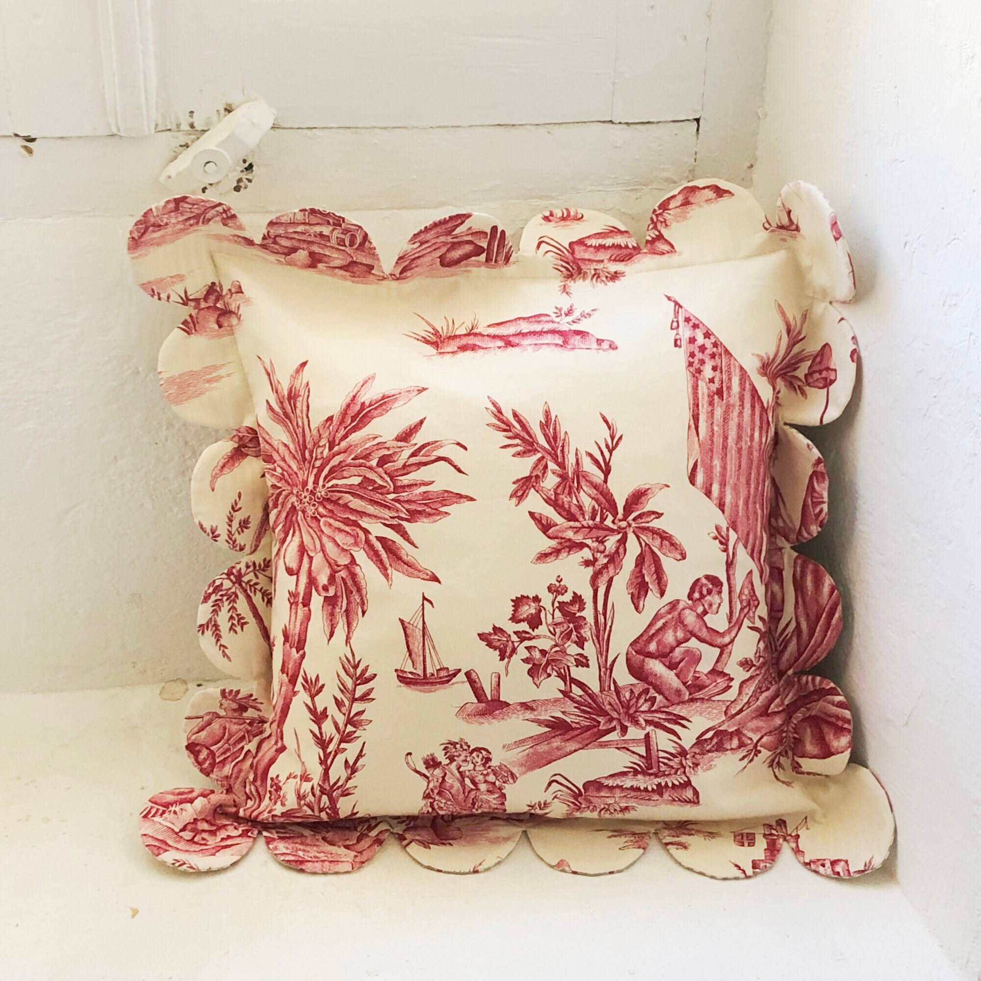 【chi-e-e-i 】poppyTOILE DE JOUY CAP Toile de Jouy cap – POPPY