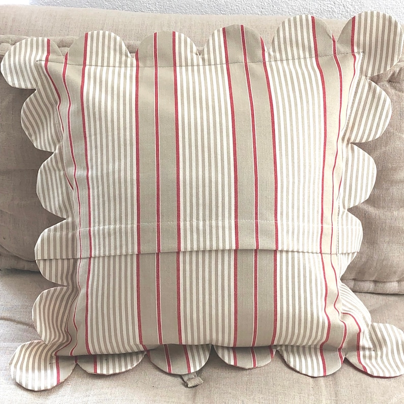 Cushion Cover French Toile De Jouy Scalloped Edges. Etsy