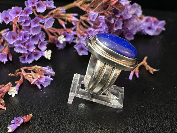Lapis Lazuli Ring, Classic Wonderful Modern Triba… - image 5
