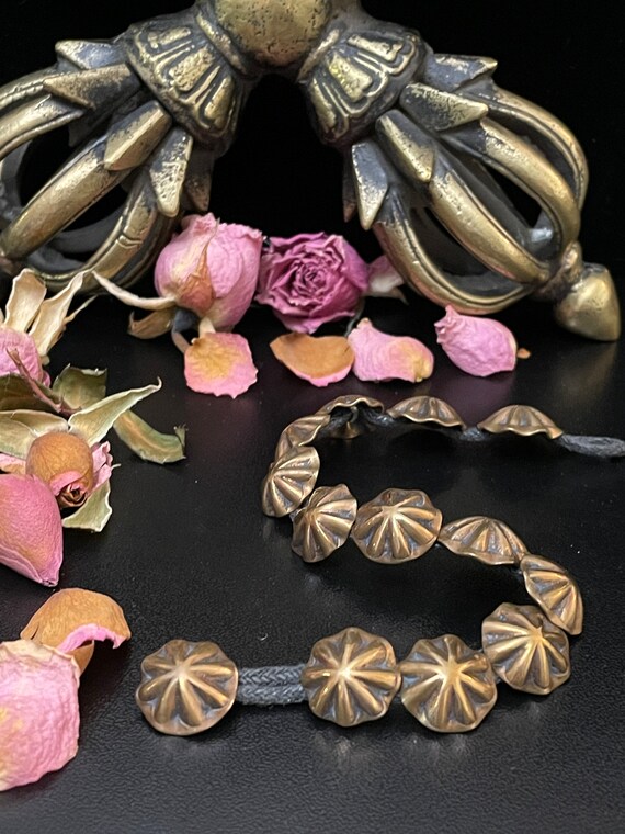 Handmade Copper Concho Bracelet, Stamped Metal, T… - image 2