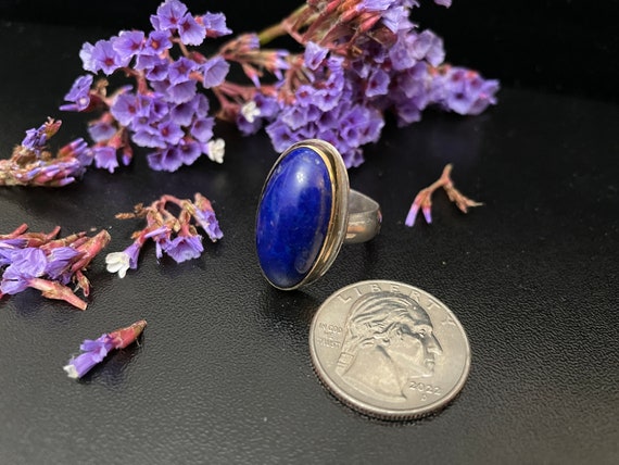 Lapis Lazuli Ring, Classic Wonderful Modern Triba… - image 4