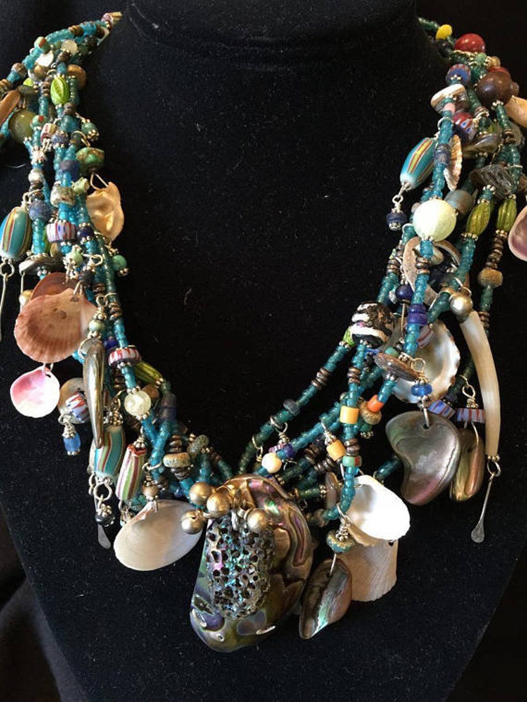 Necklace Abalone Shells Treasure Charm Necklace, Totally Chic Alluring ...