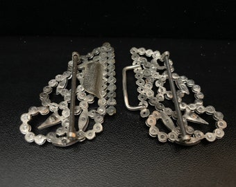Victorian Cut Steel Belt Buckle, Nighttime Jewels, 1" Belt