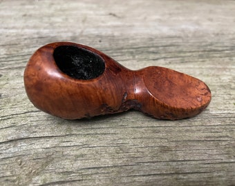 Vintage New Smoking Pipe, Ash, with honey coated Bowl, Handmade Briar wood, Hardwood Brier, Artist Andre, 3rd generation pipe maker.