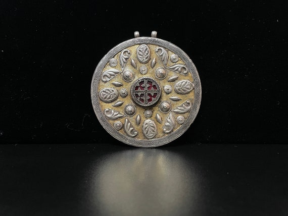Antique Turkmen old silver amulet, Tribal Talisma… - image 3