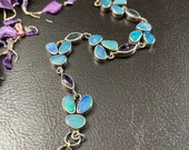 Bracelet Amethyst, Opal, Aquamarine, Sterling Silver, Artist Misti Martin