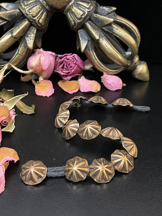 Handmade Copper Concho Bracelet, Stamped Metal, T… - image 3