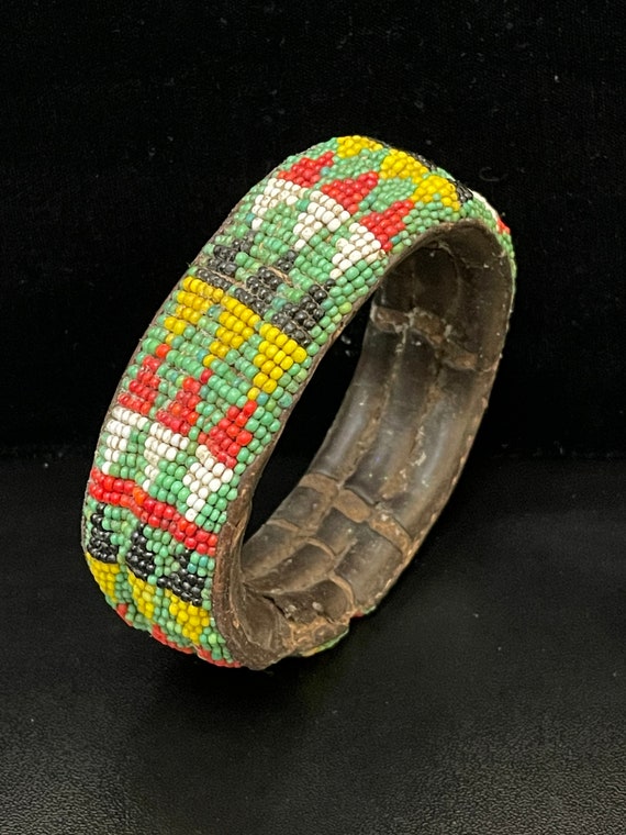 Vintage Collectable Mali Africa Beaded Bracelet, … - image 1