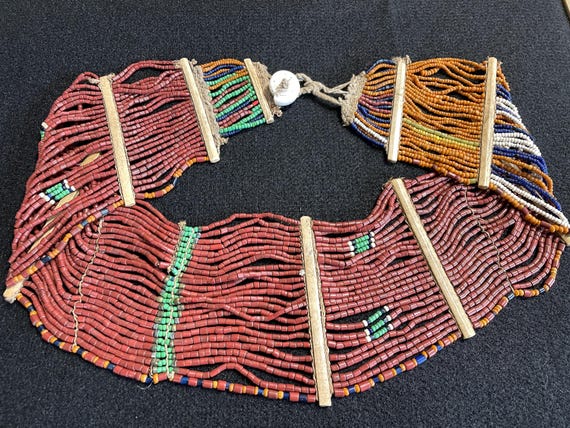 PC Vintage Konyak Brown Beaded Tribal Belt - Naga, India - Etsy