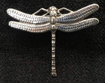 Pin & Brooch ~ Sterling Silver  Dragonfly Hollow Wear Light of the Night