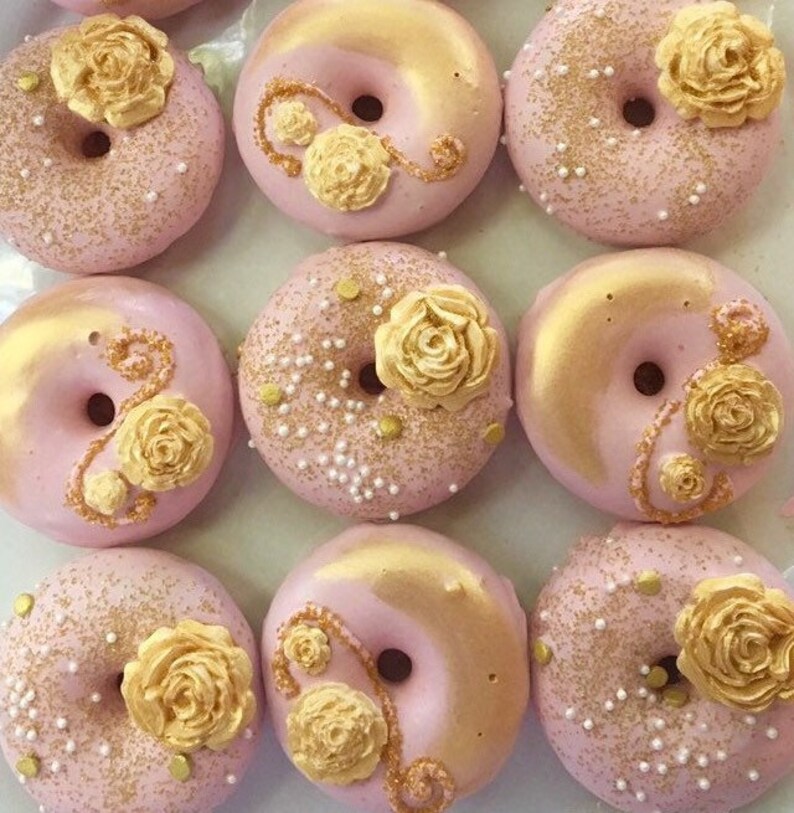 Absolutely Rose Gold mini DONUTS for WEDDING birthday Etsy
