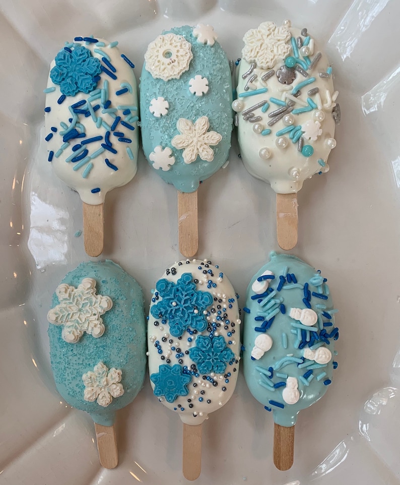 FROZEN themed Cakesicles /Cake Pops Half Dozen/ Dozen Etsy
