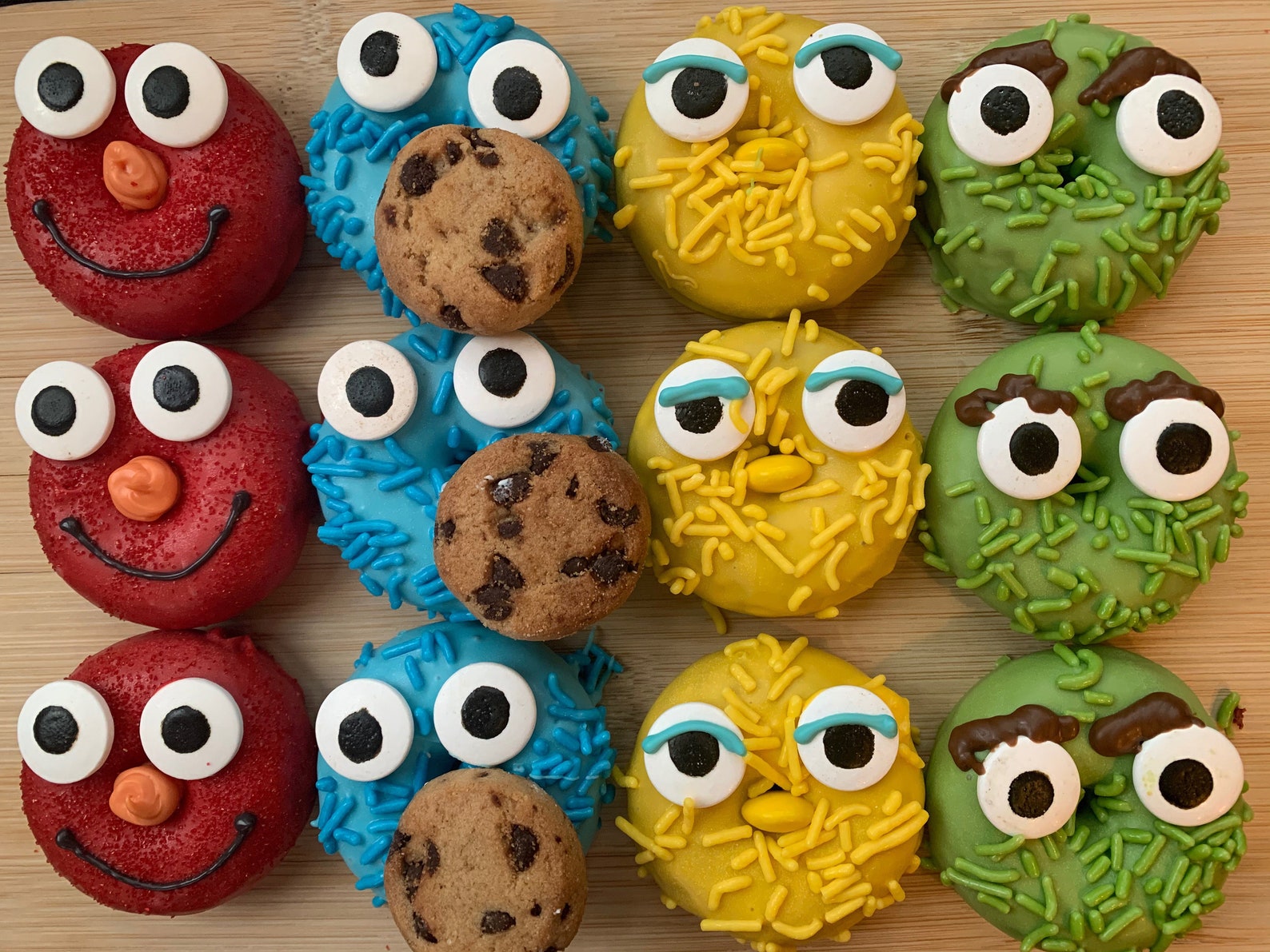 Sesame Street Mini Donuts 1 Dozen Birthday/Shower/Gift Etsy