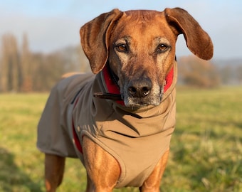 Waterproof Fleece Dog Coat: Windproof Softshell, Custom Fit