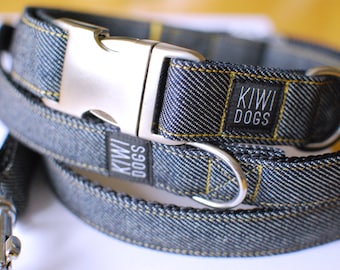 Denim Dog Collar: Metropolitan Blue Jeans Style