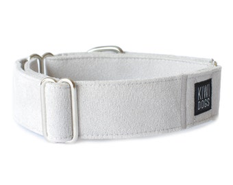 Gray Martingale Dog Collar - Lightweight, Durable Microfiber