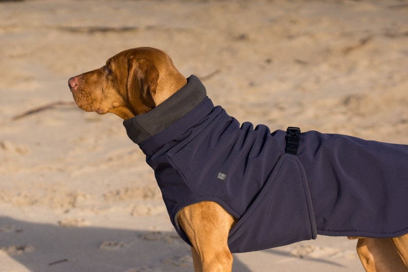Manteaux pour chien sur mesure pour toutes les races Manteau d'hiver imperméable et coupe-vent pour chien Manteau pour chien avec extérieur en softshell et intérieur en polaire image 1