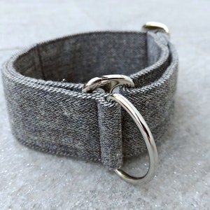 dog collar martingale / Herringbone METROPOLITAN collar / greyhound, whippet, italian greyhound collar image 2