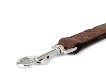 Hiker ADVENTURE Light dog leash - brown sporty dog leash with polyamide webbing and sporty fabric