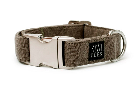 Linen best sale dog collar