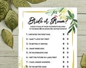 Instant BRIDE OR GROOM? Printable Bridal Shower Who Said Game Floral Bridal Shower Bachlorette Party Printable Game Digital File