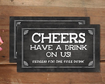 free drink ticket etsy