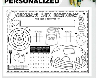 Pancake Coloring Page Etsy
