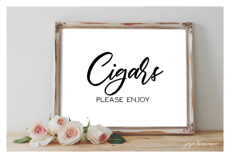 Instant 'CIGARS Please Enjoy' Printable Wedding Sign | Etsy