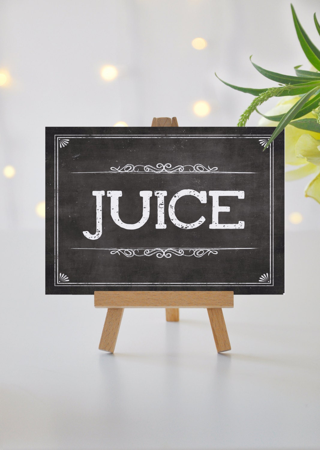 Instant 'JUICE' Printable Sign Chalkboard Printable Party Decor Drink ...