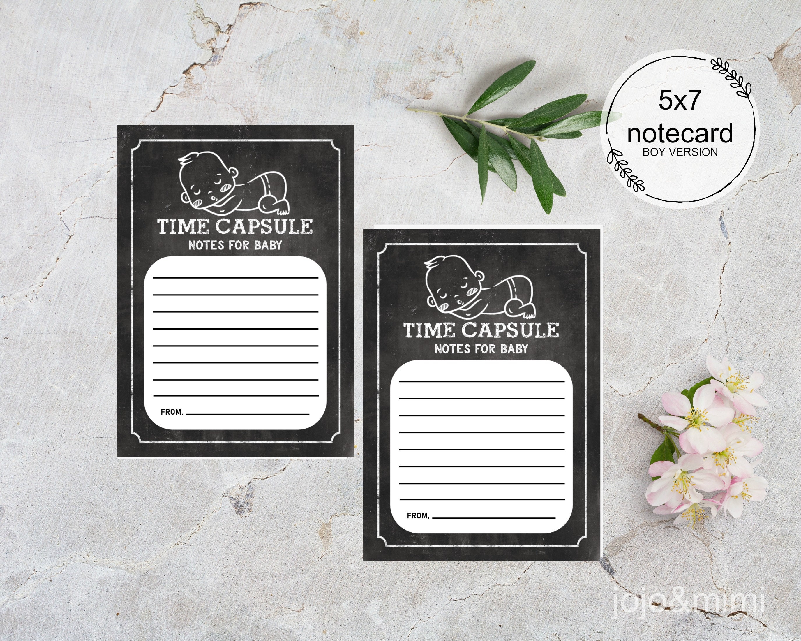 Instant TIME CAPSULE Printable Baby BOY Shower Time Capsule | Etsy