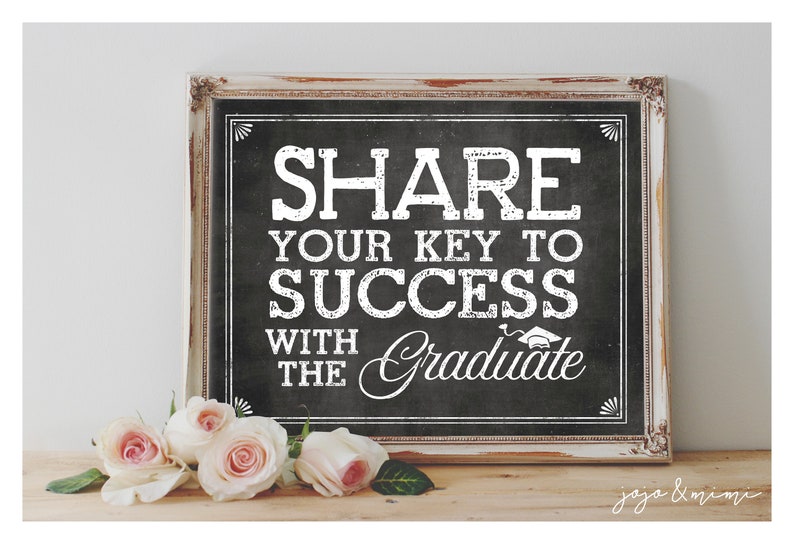 Instant 'share Your Key to Success With the Graduate' - Etsy