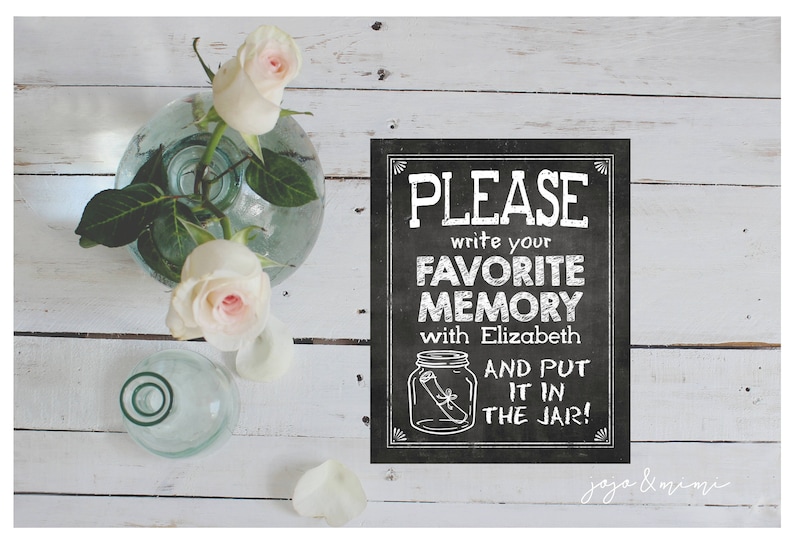 Personalized 'please Write Your Favorite Memory With NAME and Put It in ...